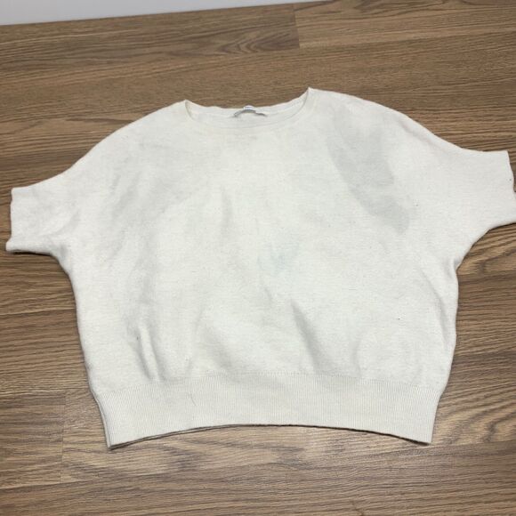 The Reset R Label Womens Sweater Size Large Cream Wool Dolman Sleeve Minimalist - Picture 1 of 10